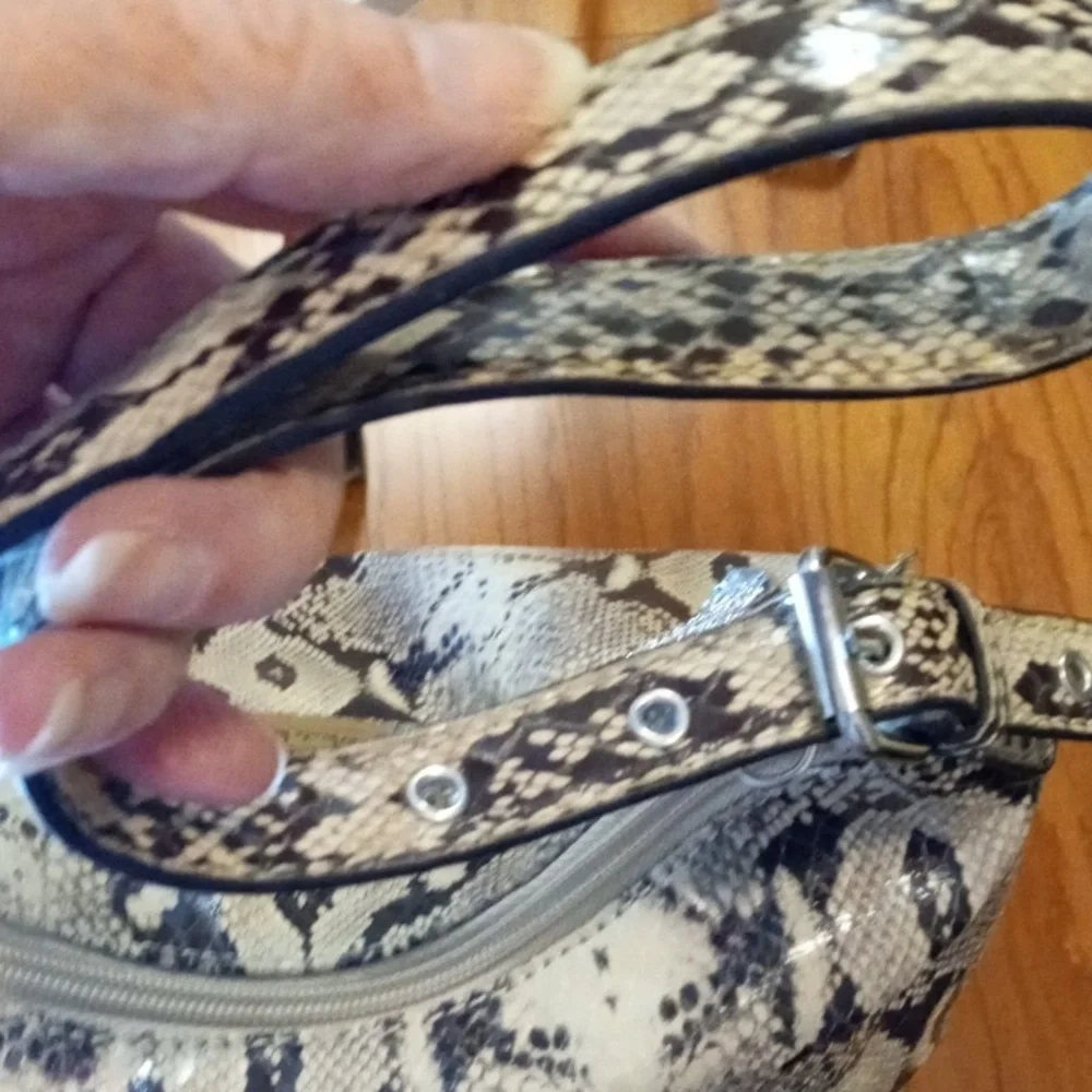 Nicole Miller faux reptile hobo bag with full lining, NWOT